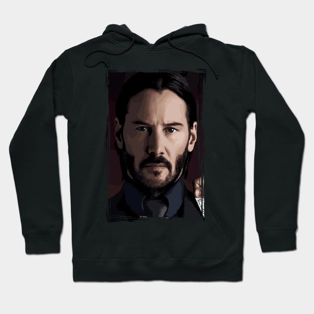 john wick painting effect Hoodie by small alley co